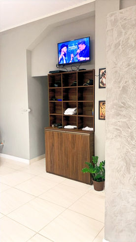 Ambiente interno da barbearia